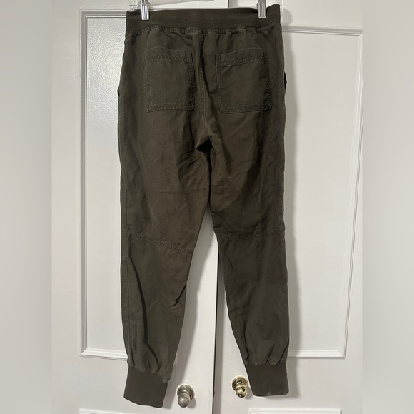 TNA Army Green Cargo Jogger Pants Size Small Women’s Linen Blend - Picture 8 of 11